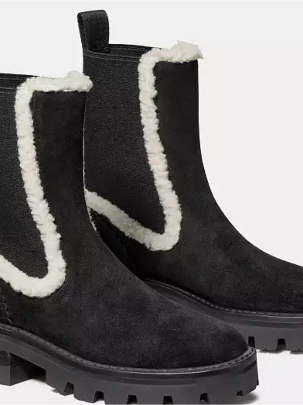Kate Spade Suede Boot with Cream Shearling Trim NIB size 9 - Picture 6 of 6